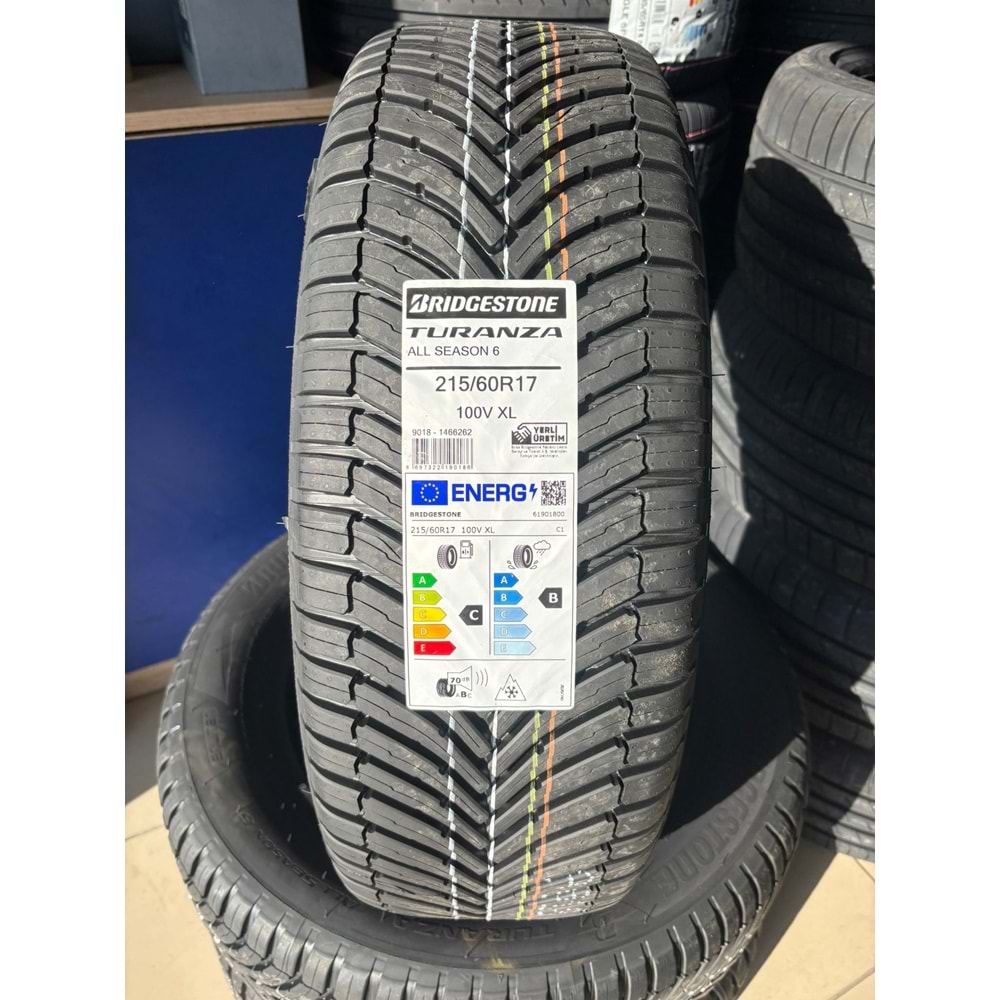 215/60R17 100V XL Bridgestone Turanza All Season 6 M+S 3PMSF