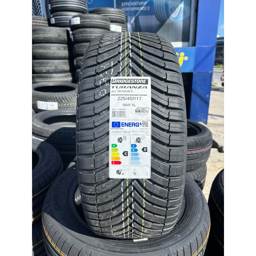 225/45R17 94W XL Bridgestone Turanza All Season 6 M+S 3PMSF