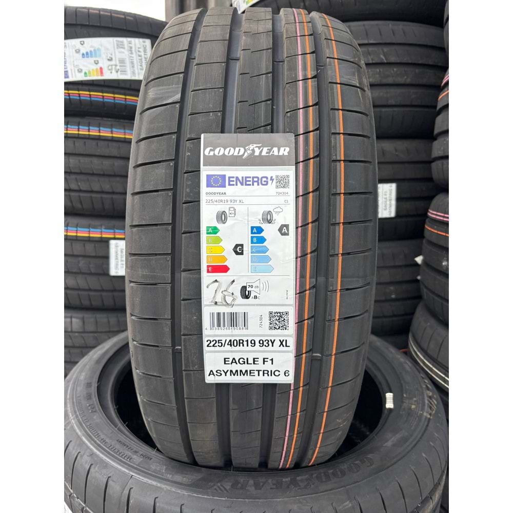 225/40R19 93Y XL Goodyear Eagle F1 Asymmetric 6 Ev Fp