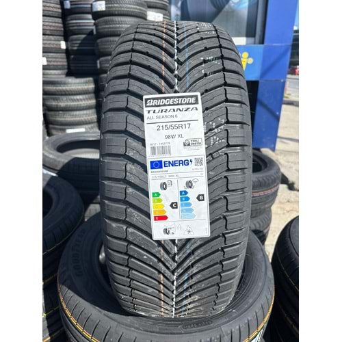 215/55R17 98W XL Bridgestone Turanza All Season 6 M+S 3PMSF